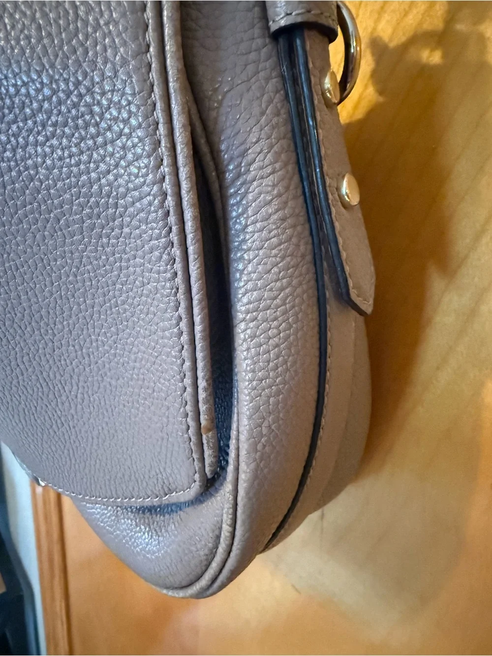 kate spade pale pink pebbled leather crossbody bag